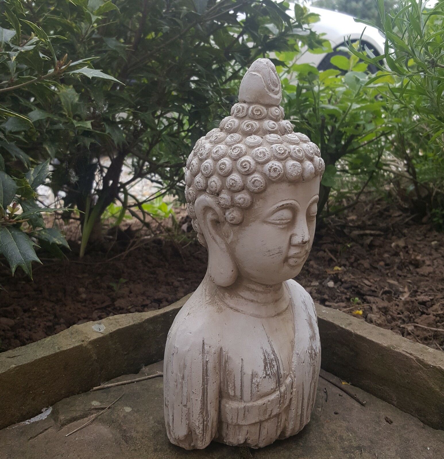 Buddha bust Ornament - Stone Drift Wood Effect - Image 8