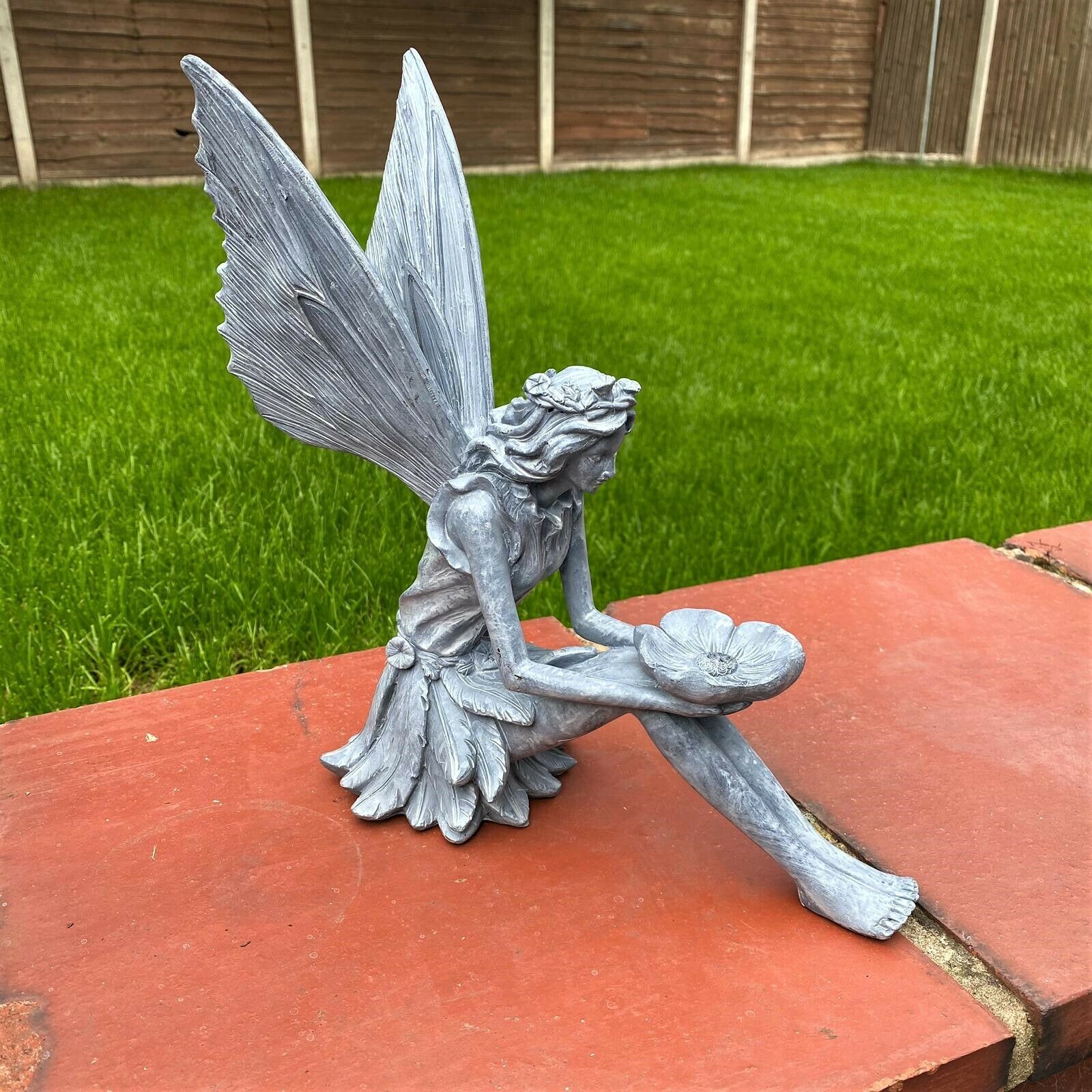 Large Grey Fairy Garden Sculpture 30cm - Image 8