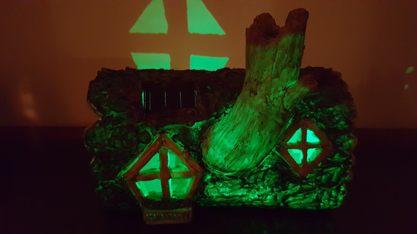 Solar Powered Log Mystical Fairy House - Colour Changing - Image 10