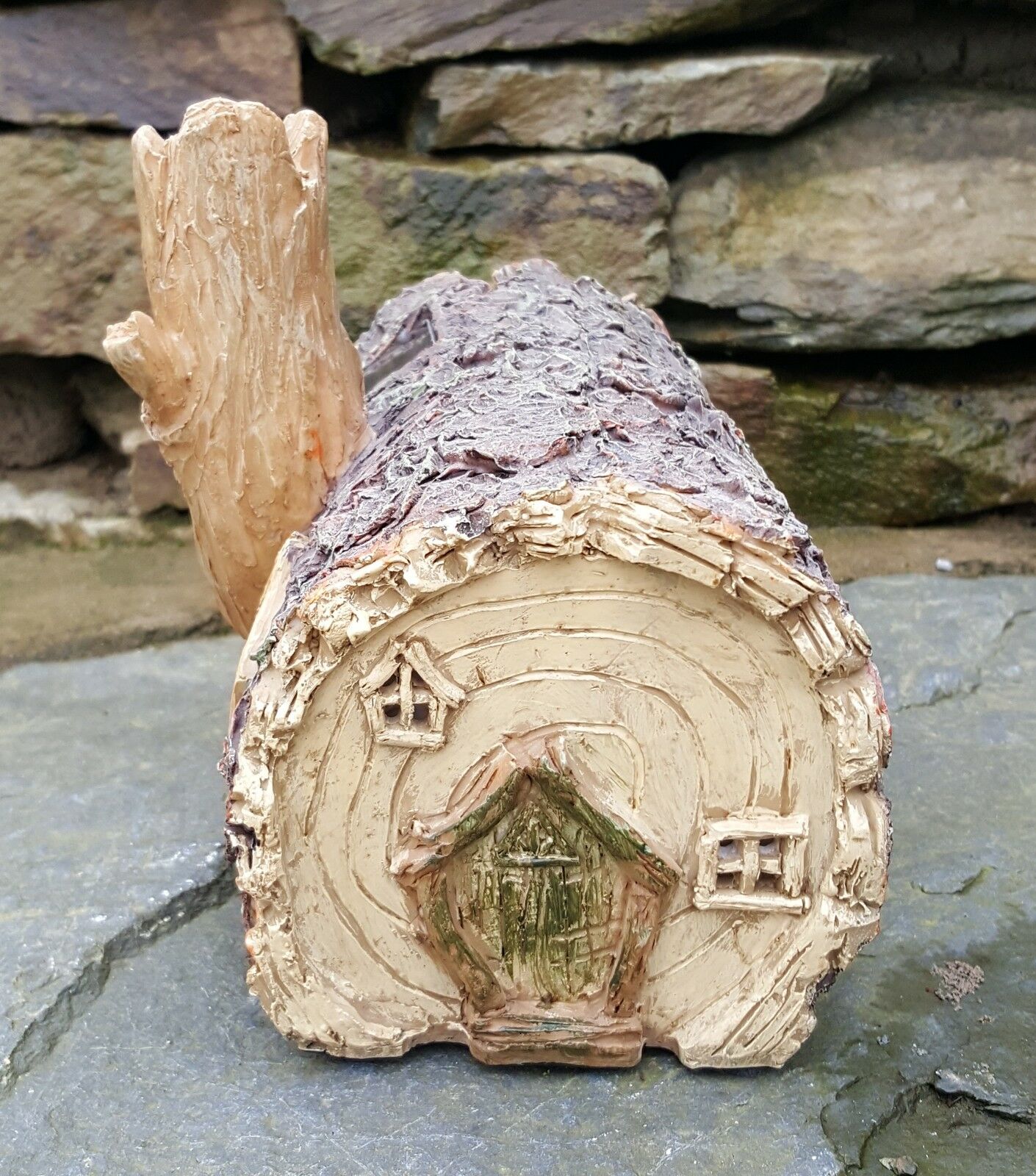 Solar Powered Log Mystical Fairy House - Colour Changing - Image 6