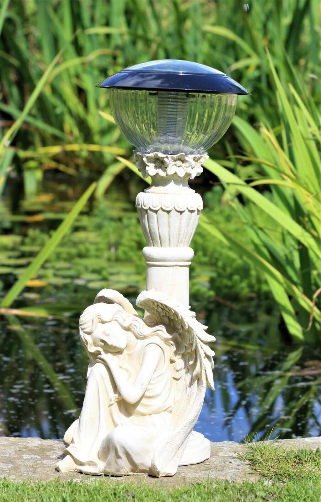 LED Solar Cherub Garden Ornament - Image 7