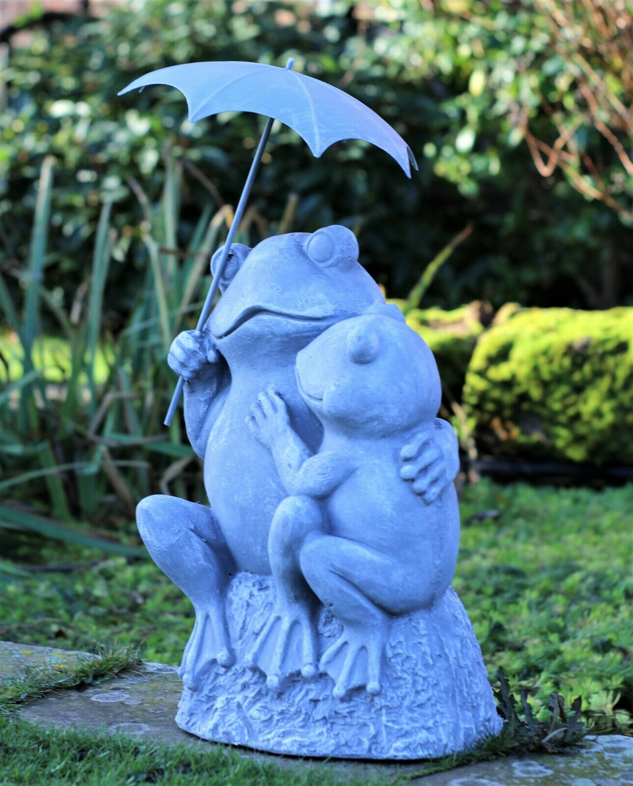 Pair of Grey Garden Frogs - Image 3