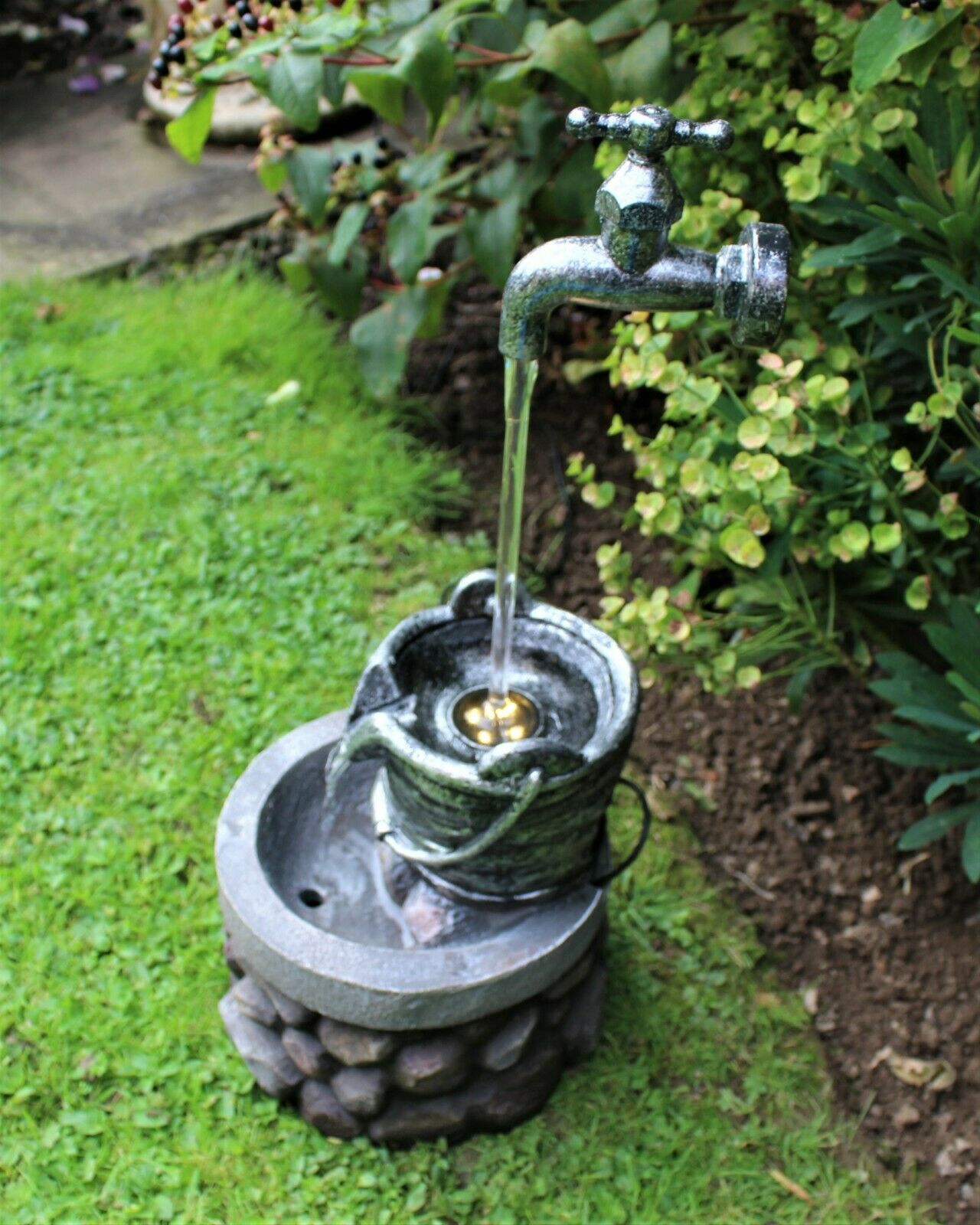 Garden Tap LED Water Feature Fountain - Image 4