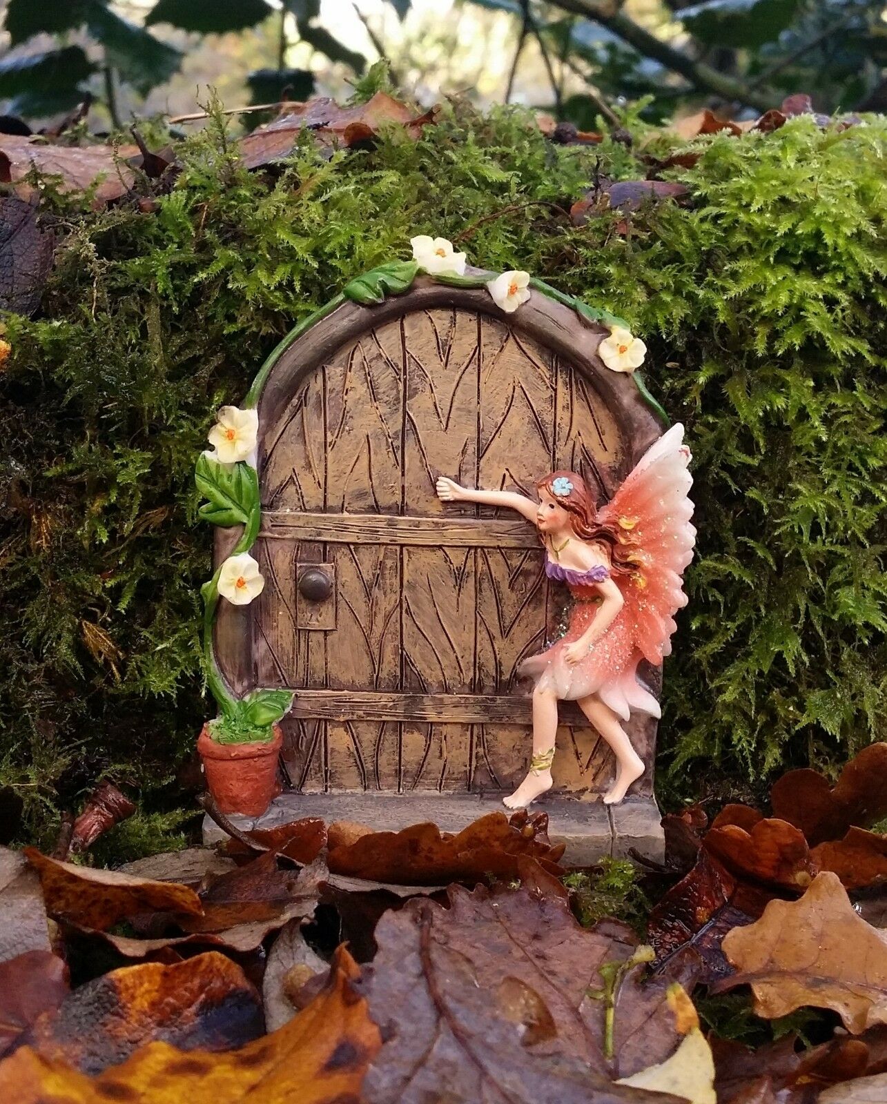 Set of 2 Fairy Doors - Pink - Image 2