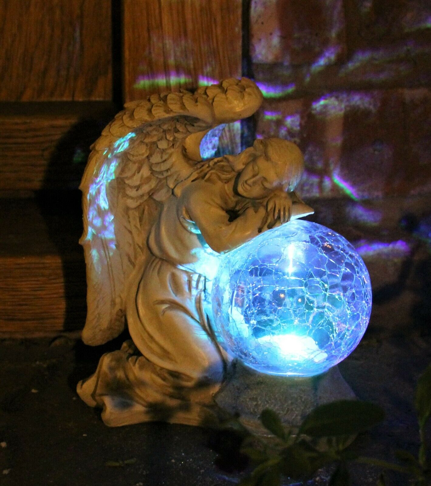 Fairy Garden Solar Ornament Ball - Image 2