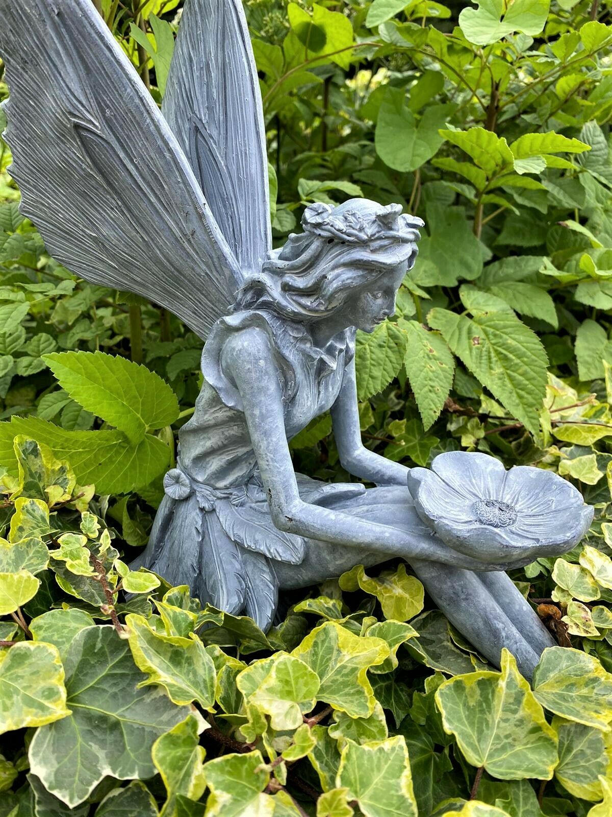 Large Grey Fairy Garden Sculpture 30cm - Image 5