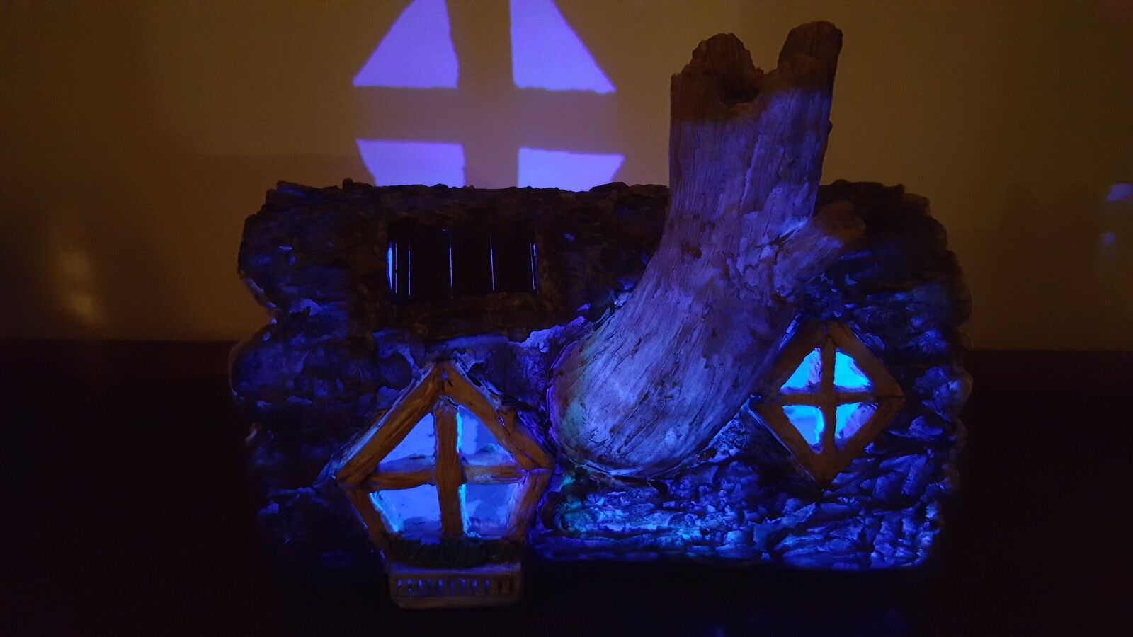 Solar Powered Log Mystical Fairy House - Colour Changing - Image 9
