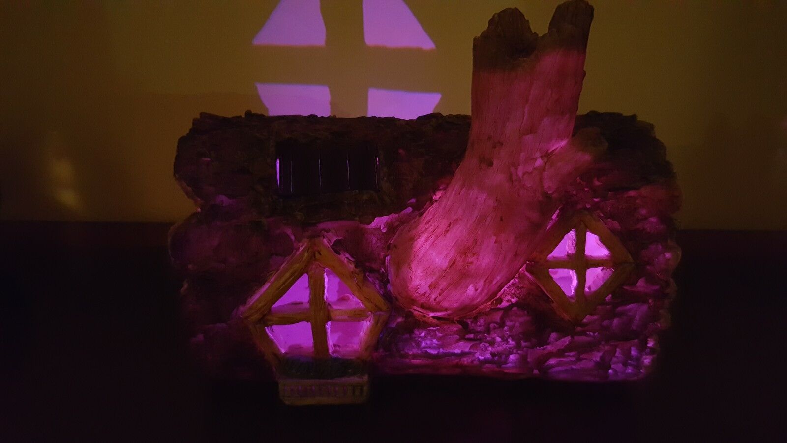 Solar Powered Log Mystical Fairy House - Colour Changing - Image 12