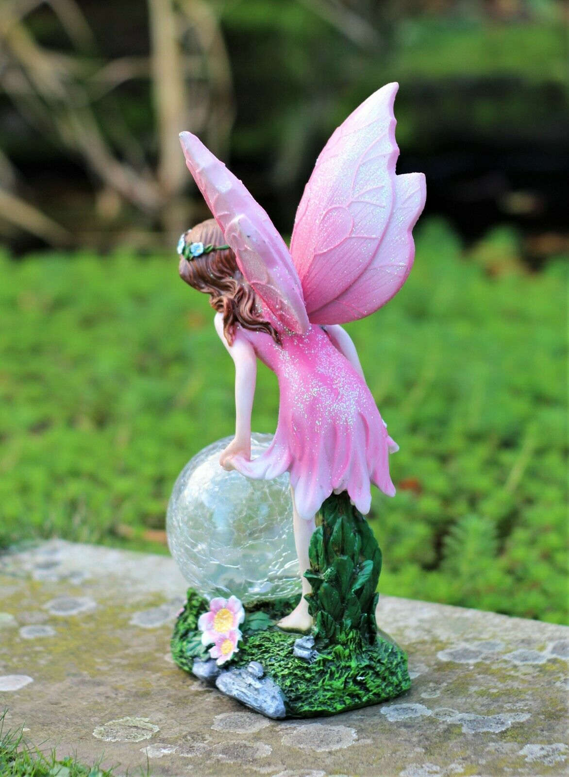 Solar Fairy with a Glass Ball Garden Ornament - Image 5