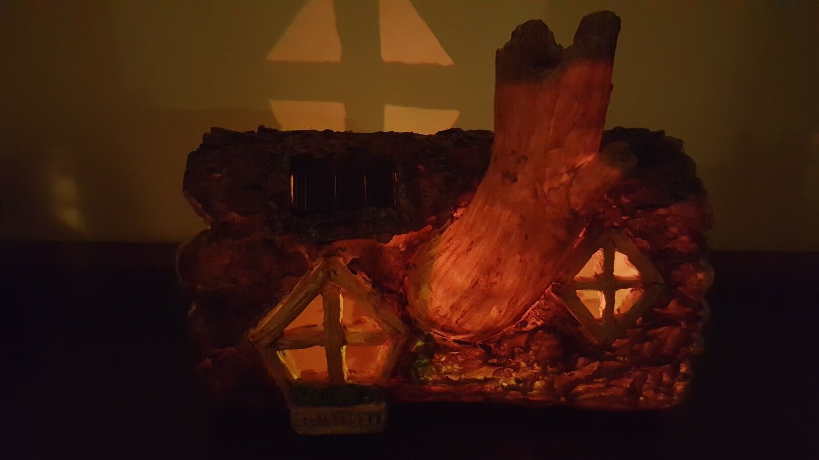 Solar Powered Log Mystical Fairy House - Colour Changing - Image 11