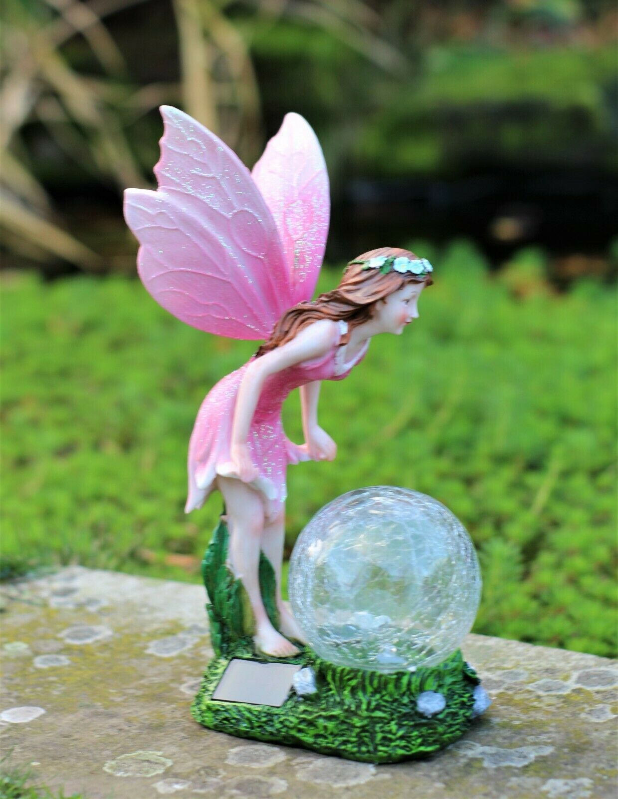 Solar Fairy with a Glass Ball Garden Ornament - Image 7