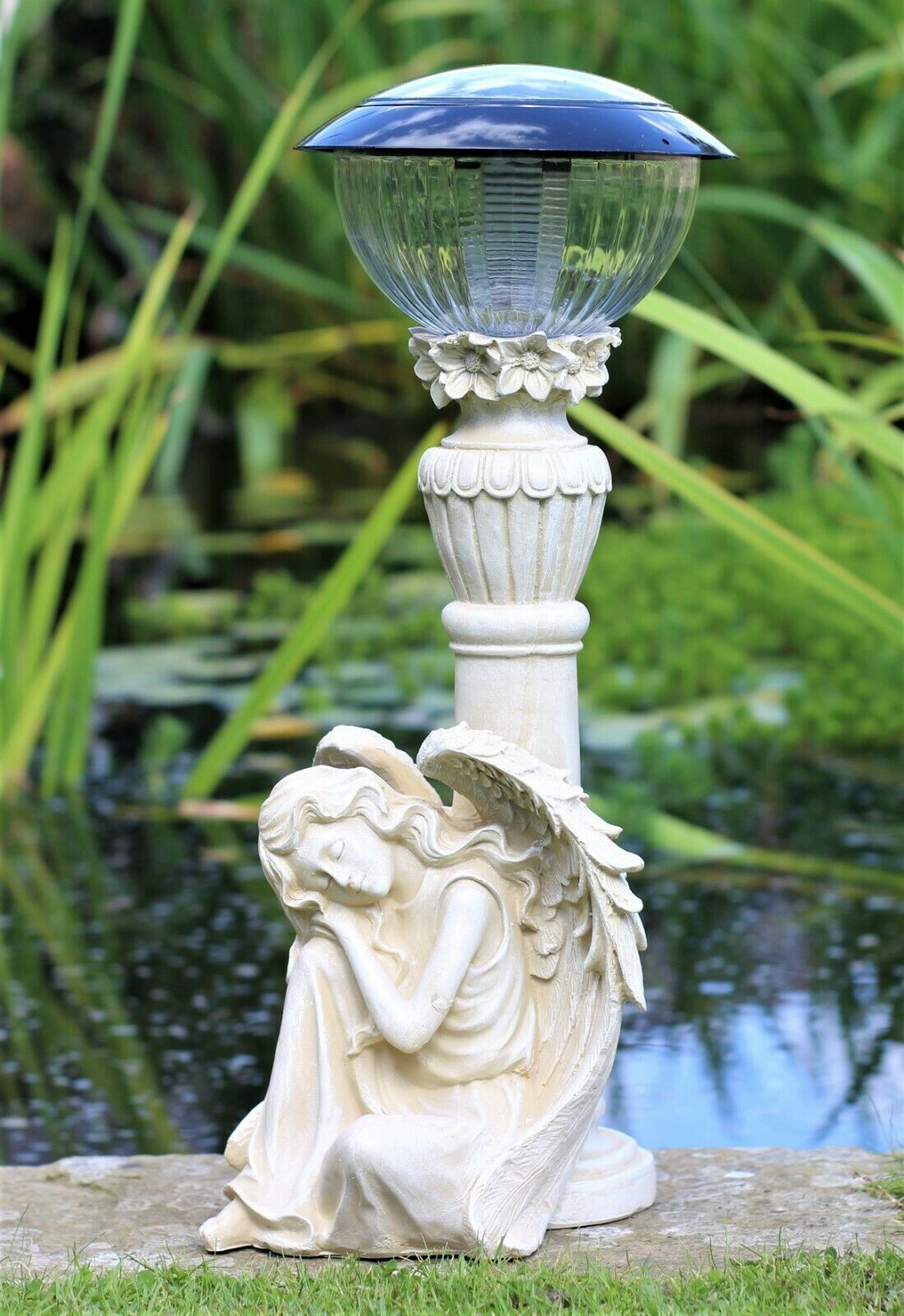 LED Solar Cherub Garden Ornament - Image 5