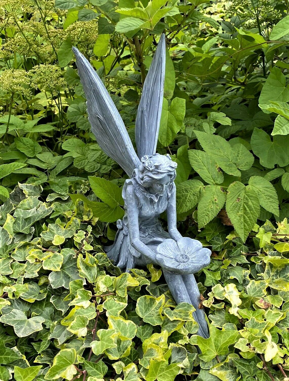 Large Grey Fairy Garden Sculpture 30cm - Image 2