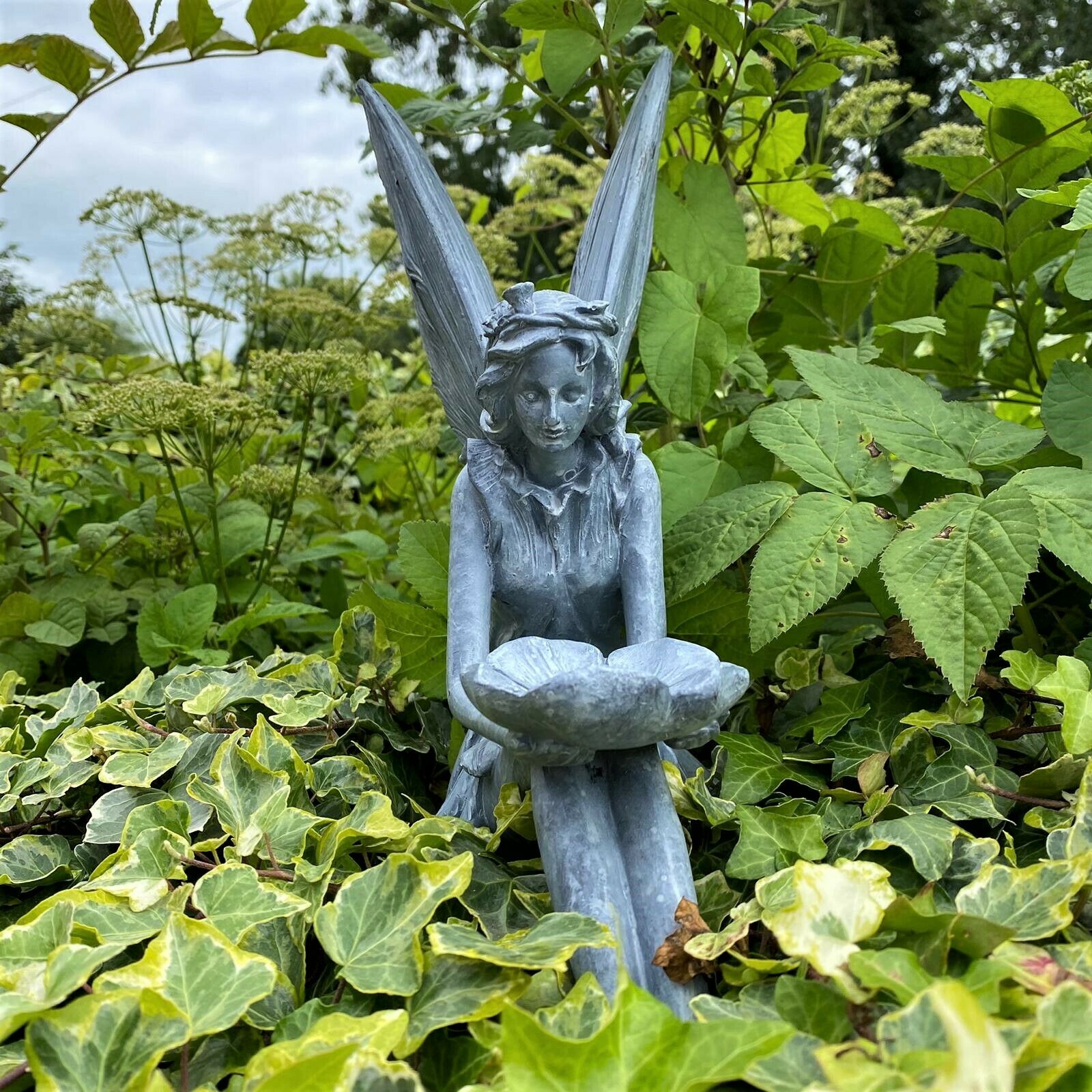 Large Grey Fairy Garden Sculpture 30cm - Image 3