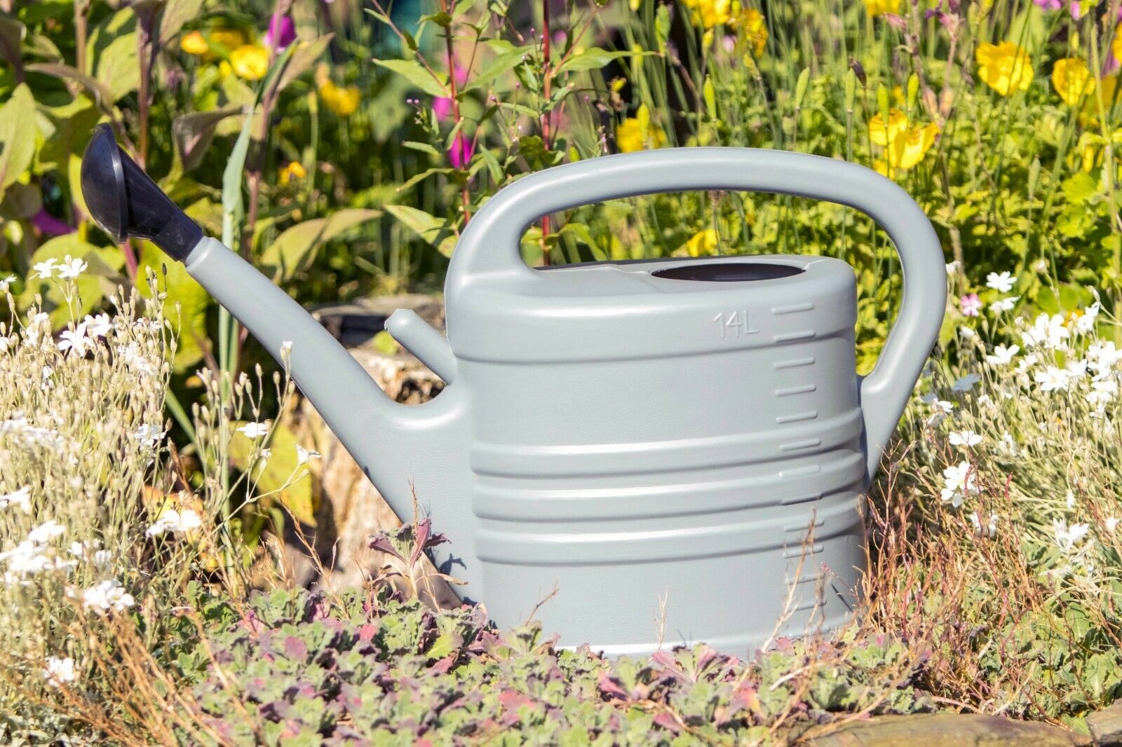 Watering Can With Rose Large - GREY 2.5 Gallons 14L - Image 2