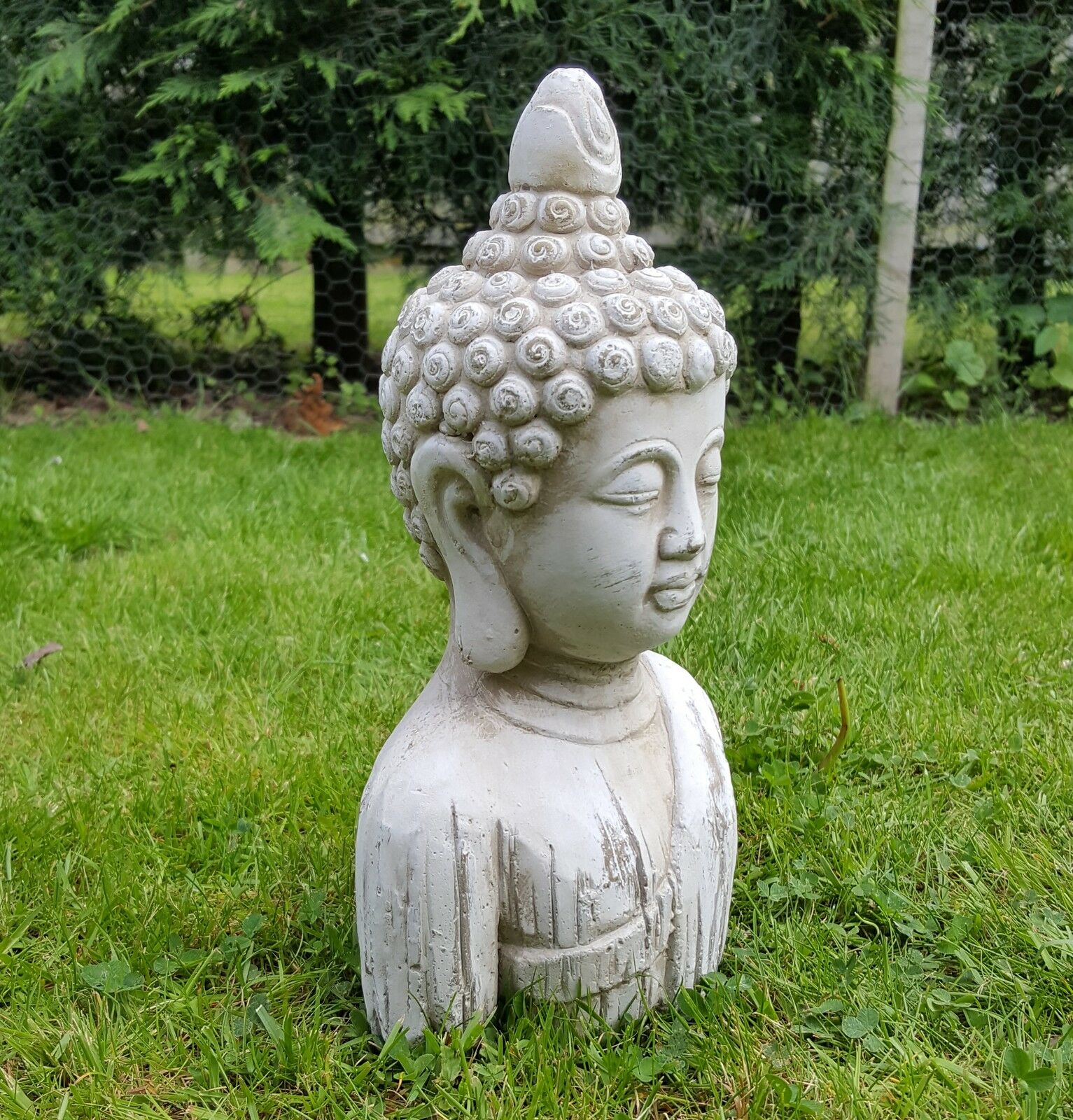 Buddha bust Ornament - Stone Drift Wood Effect - Image 4