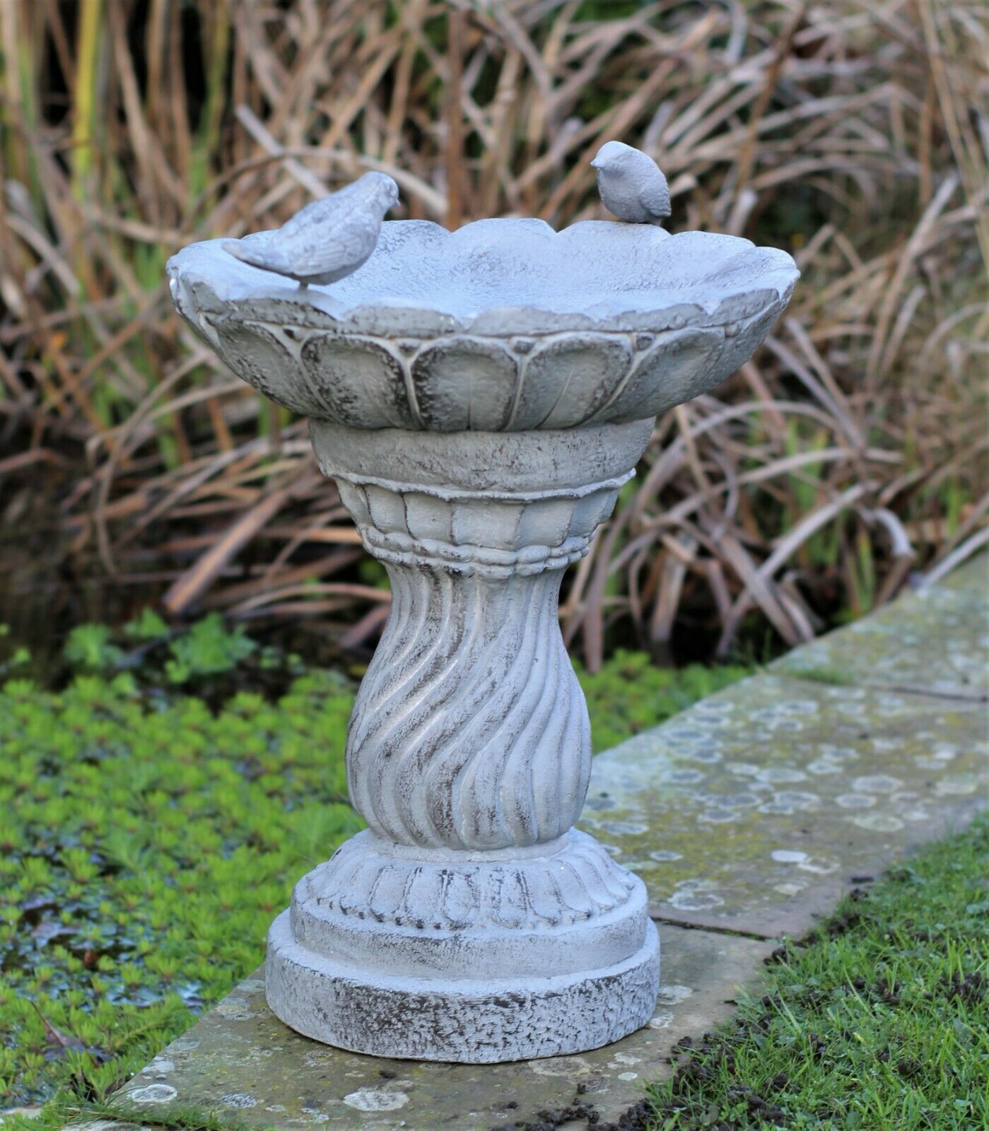 Slate Grey Bird Bath Bowl - Image 3