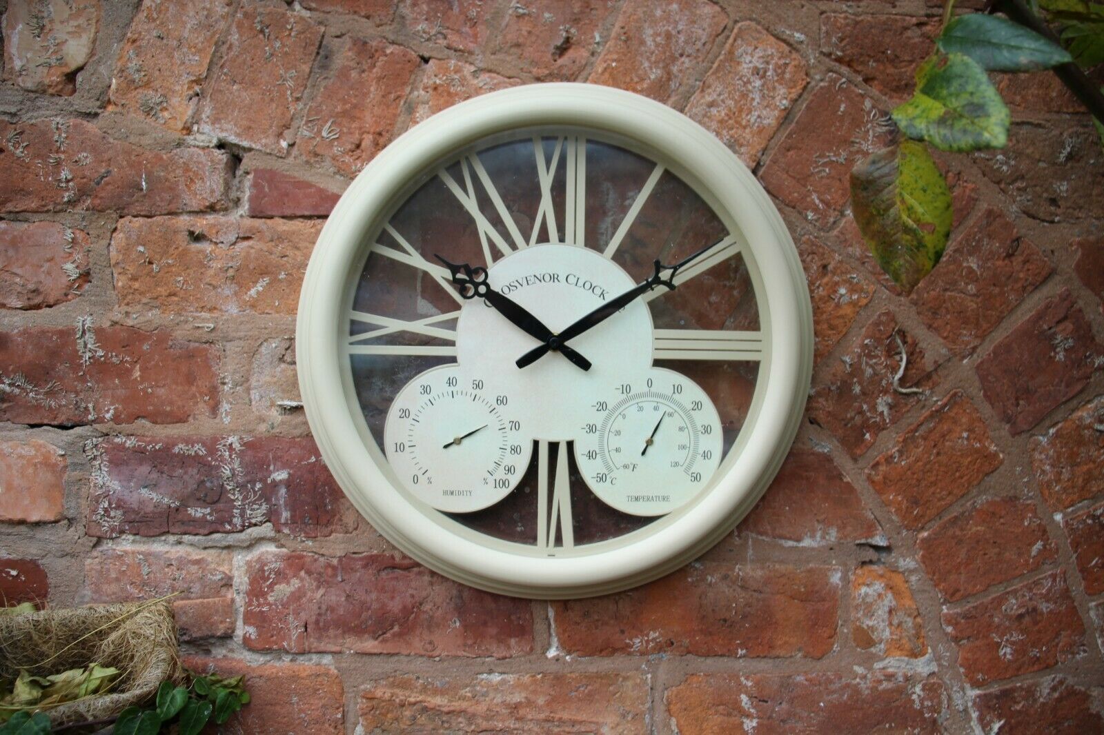 Vintage Styled Outdoor Garden Clock with Thermometer and Hygrometer - Image 6