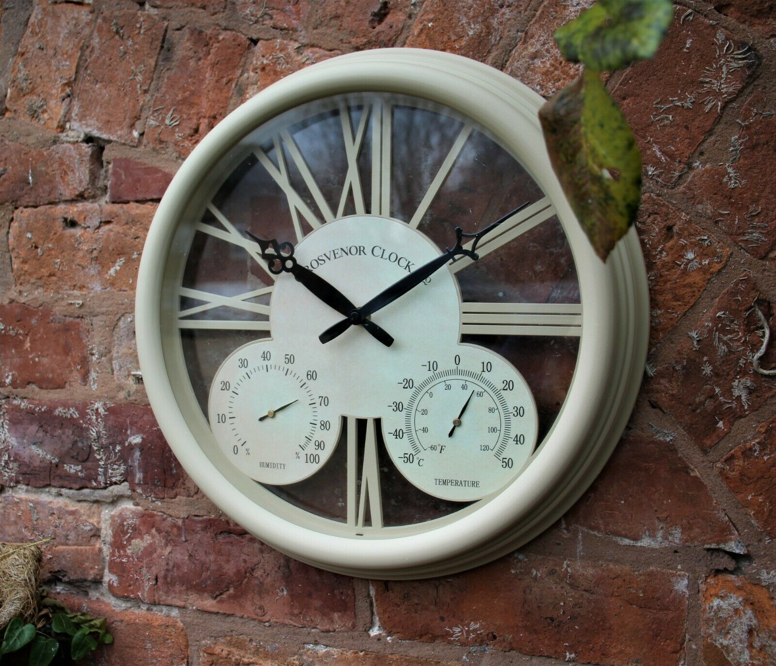 Vintage Styled Outdoor Garden Clock with Thermometer and Hygrometer - Image 4