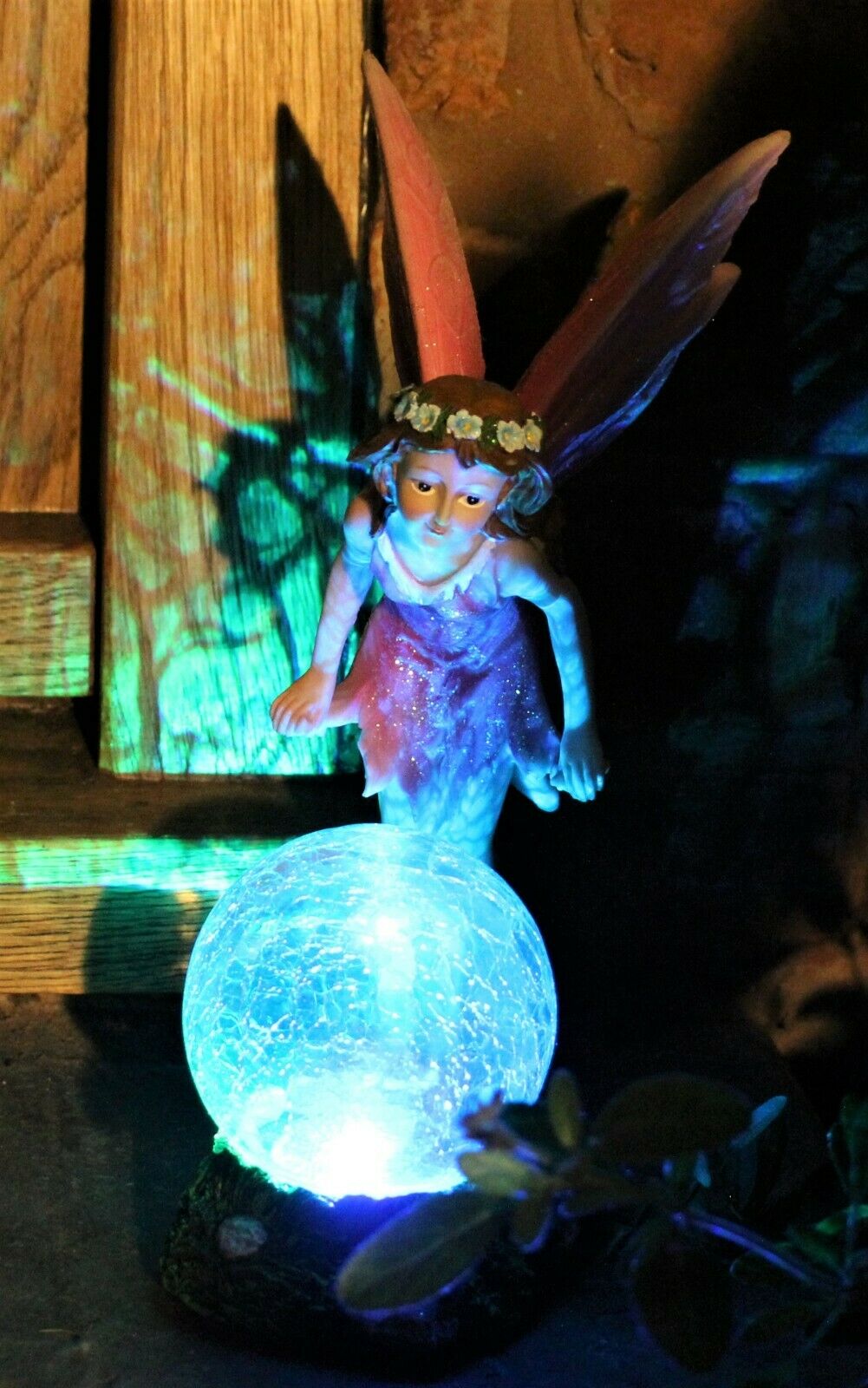 Solar Fairy with a Glass Ball Garden Ornament - Image 3