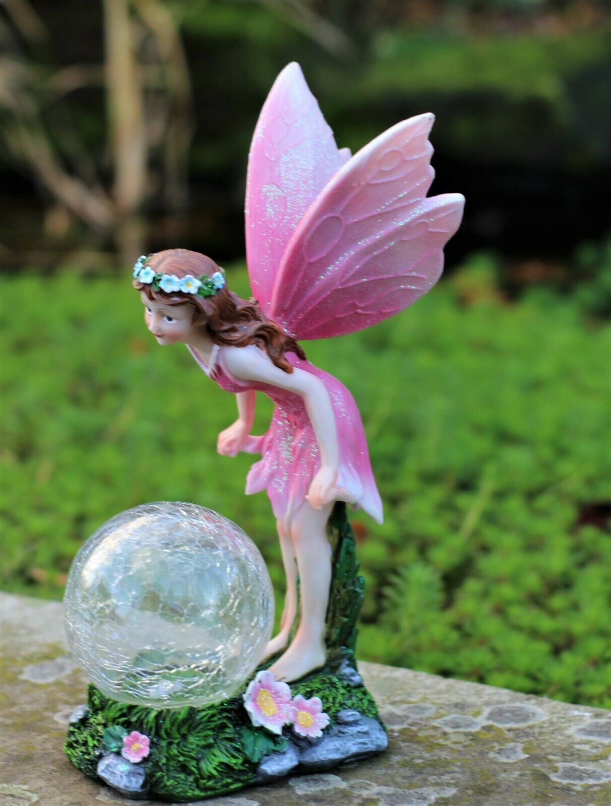Solar Fairy with a Glass Ball Garden Ornament - Image 9
