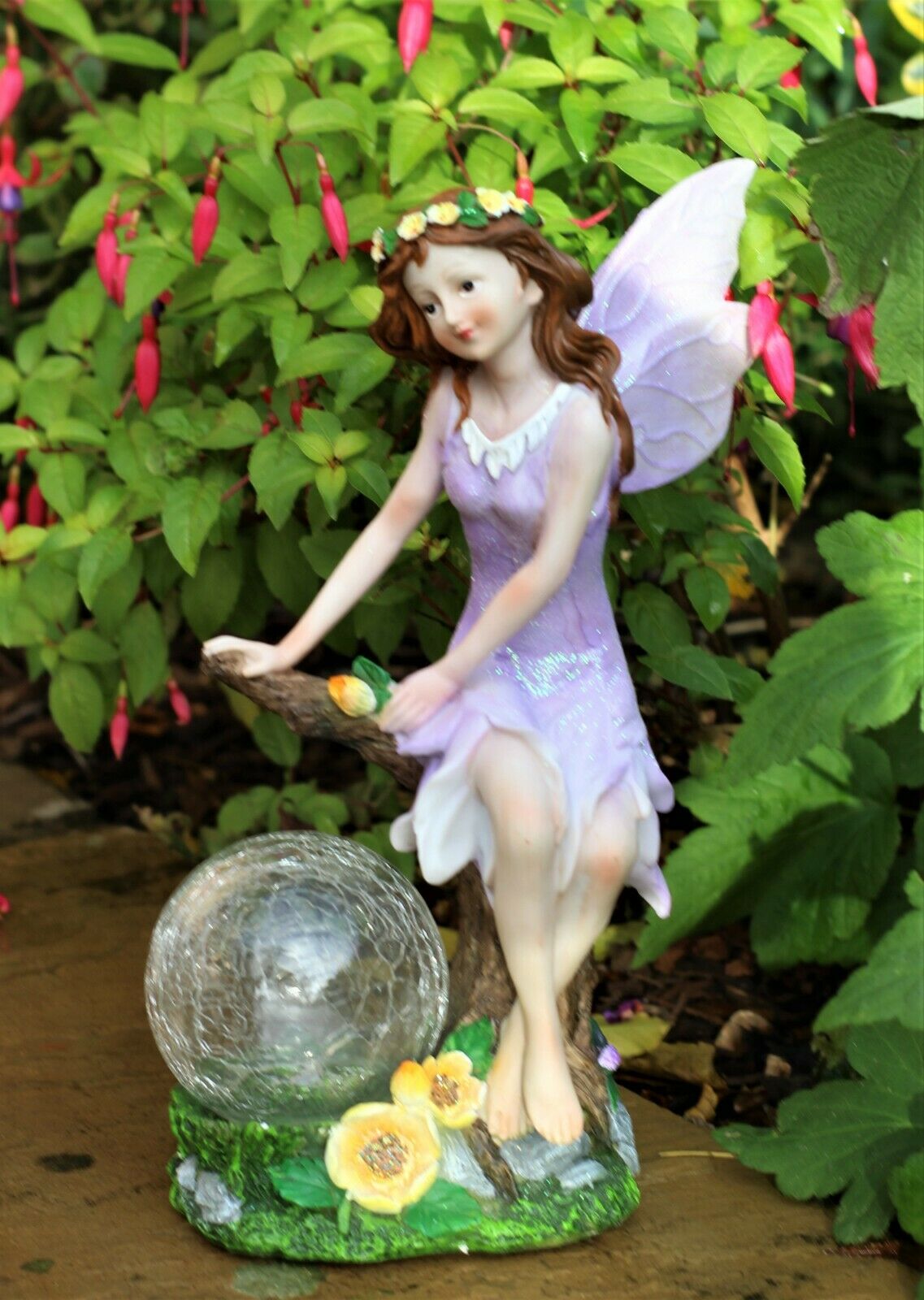 Solar Sitting Fairy Garden Ornament - Image 2