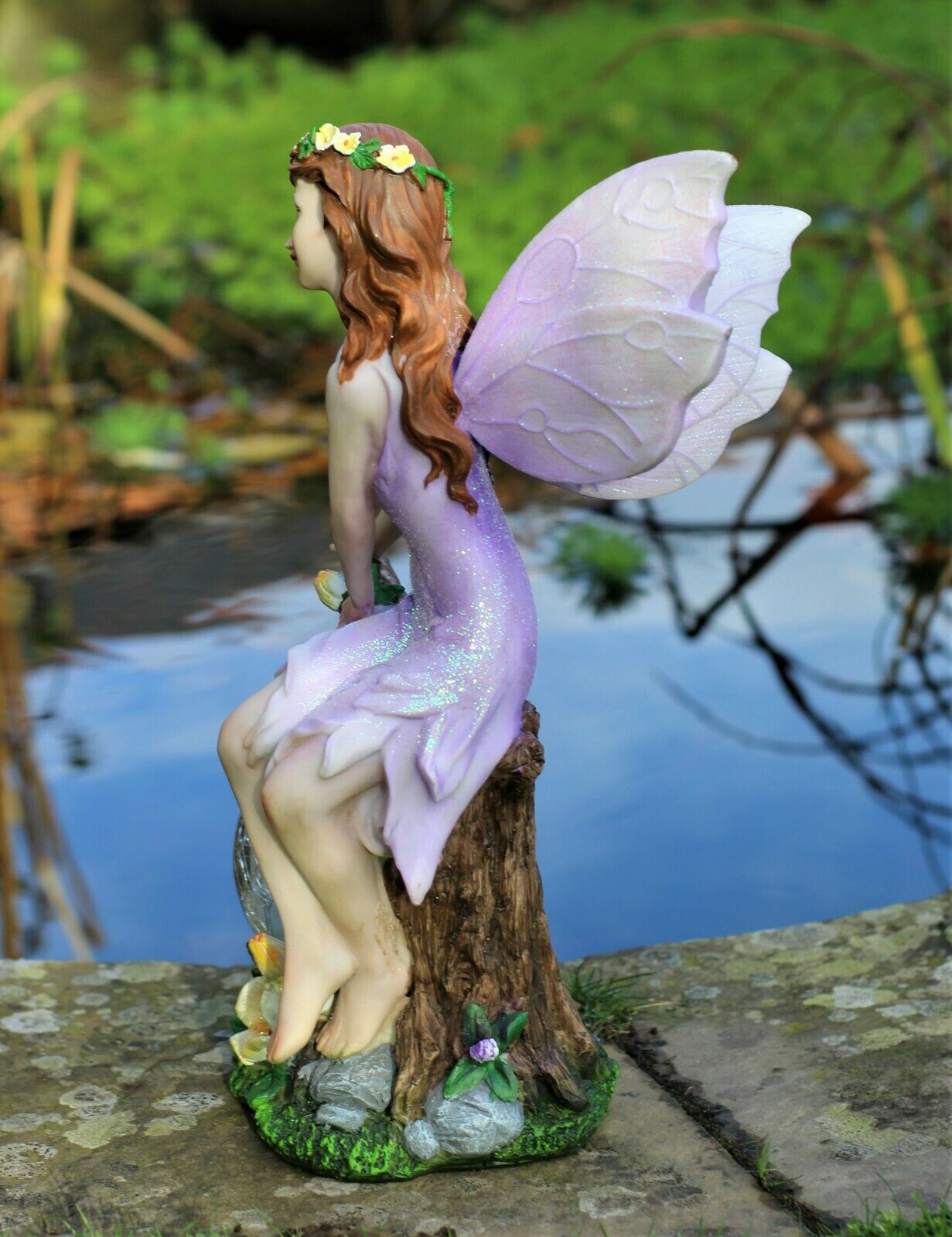 Solar Sitting Fairy Garden Ornament - Image 5