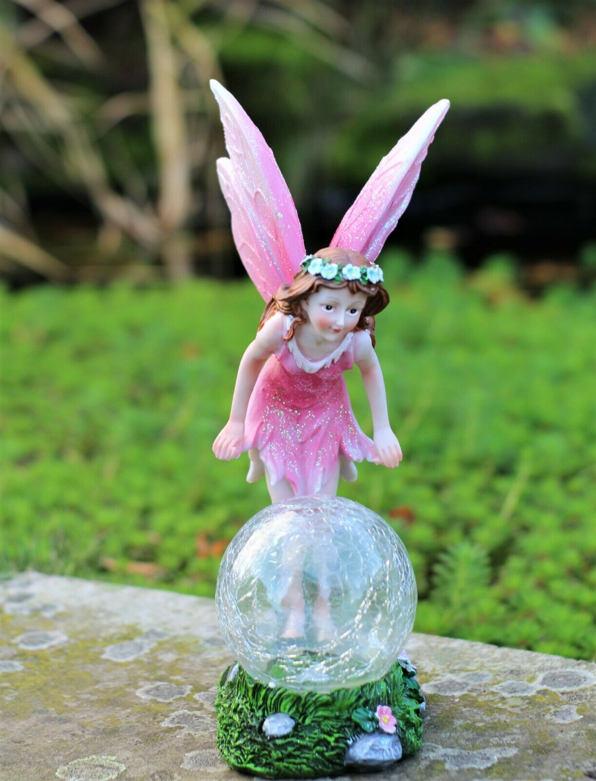 Solar Fairy with a Glass Ball Garden Ornament - Image 8