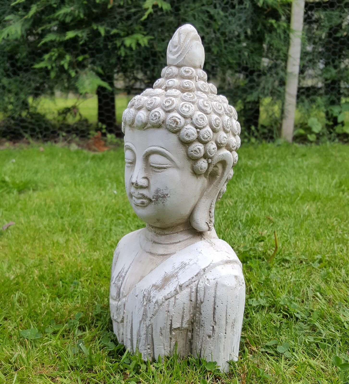 Buddha bust Ornament - Stone Drift Wood Effect - Image 5