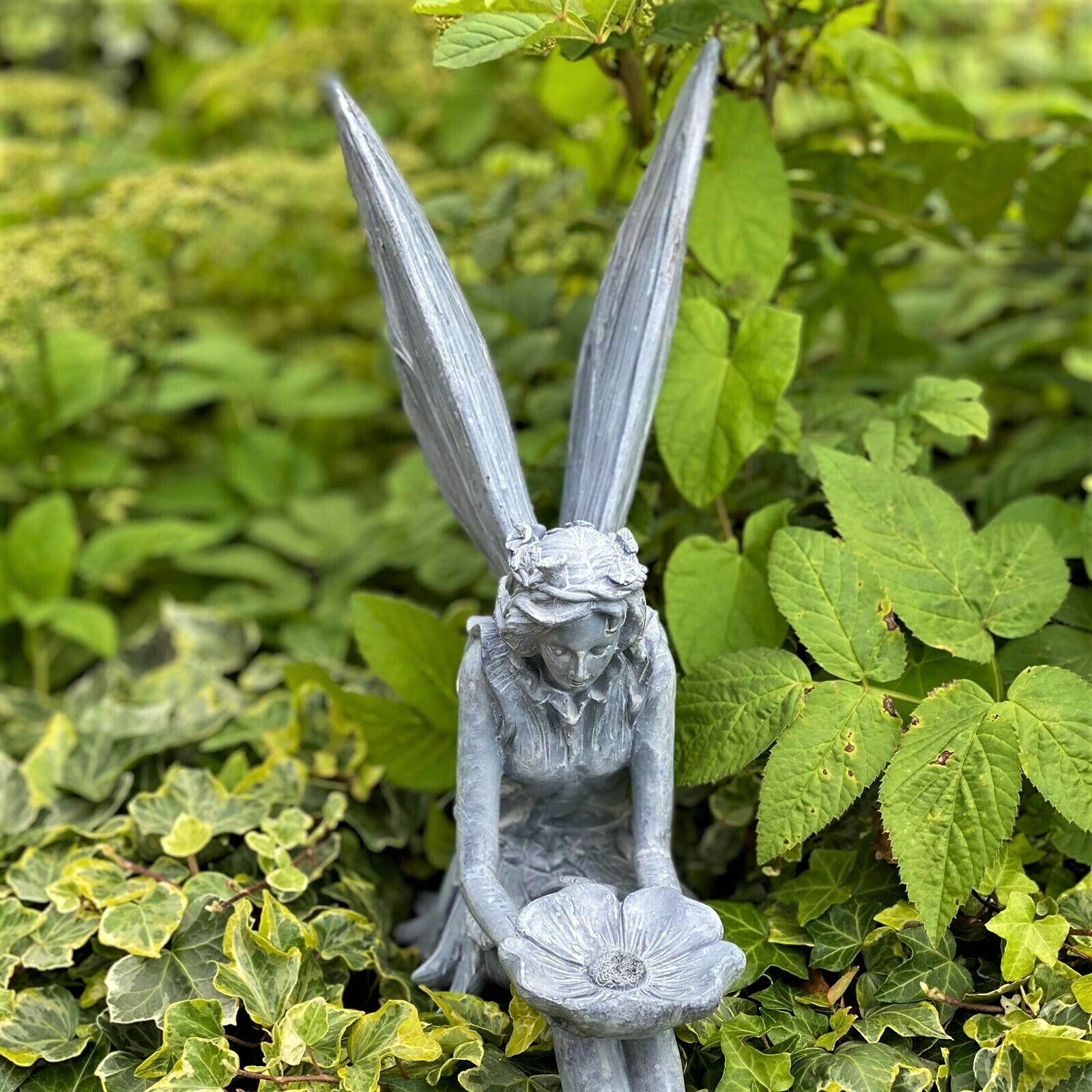 Large Grey Fairy Garden Sculpture 30cm - Image 4