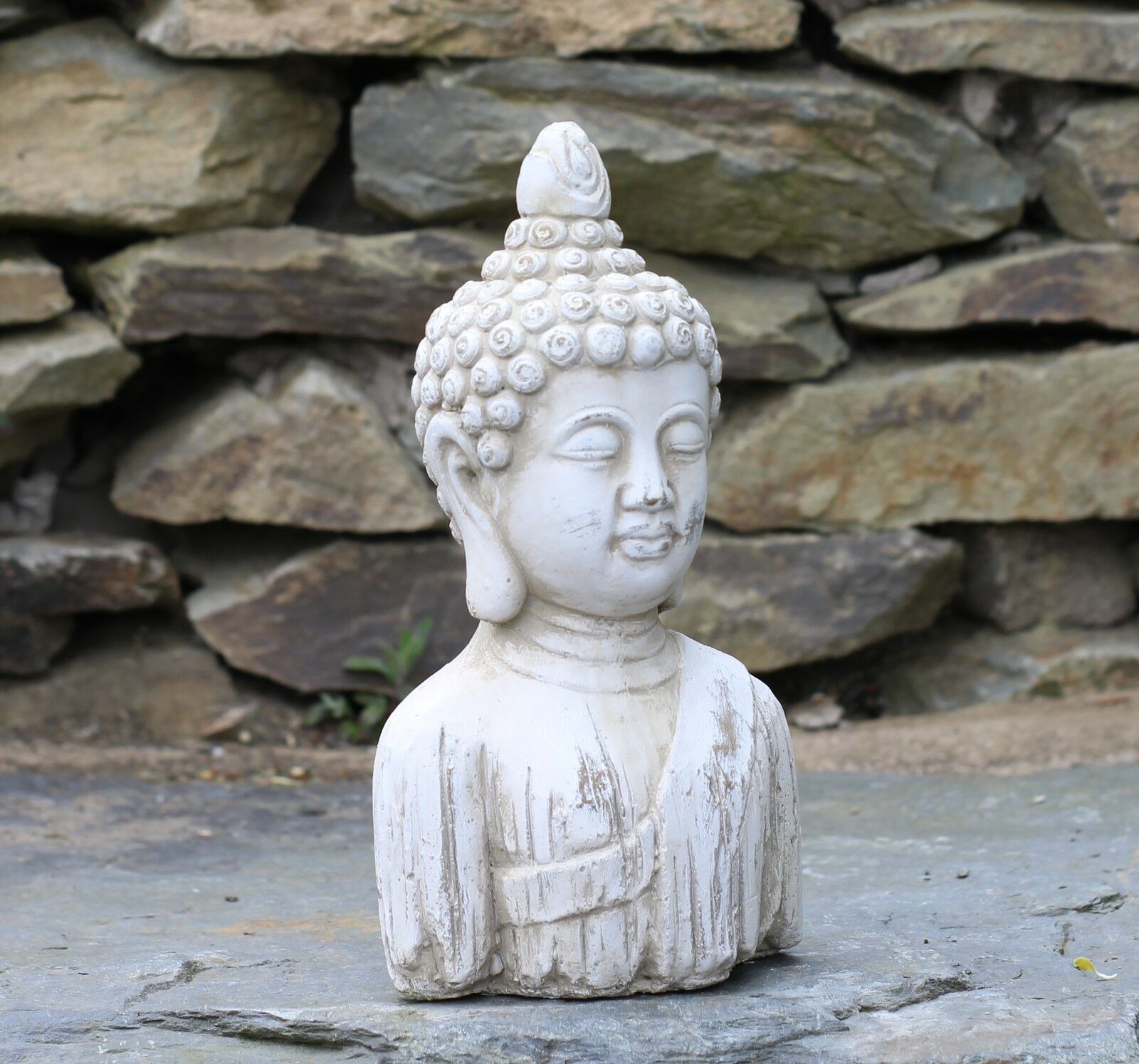 Buddha bust Ornament - Stone Drift Wood Effect - Image 11