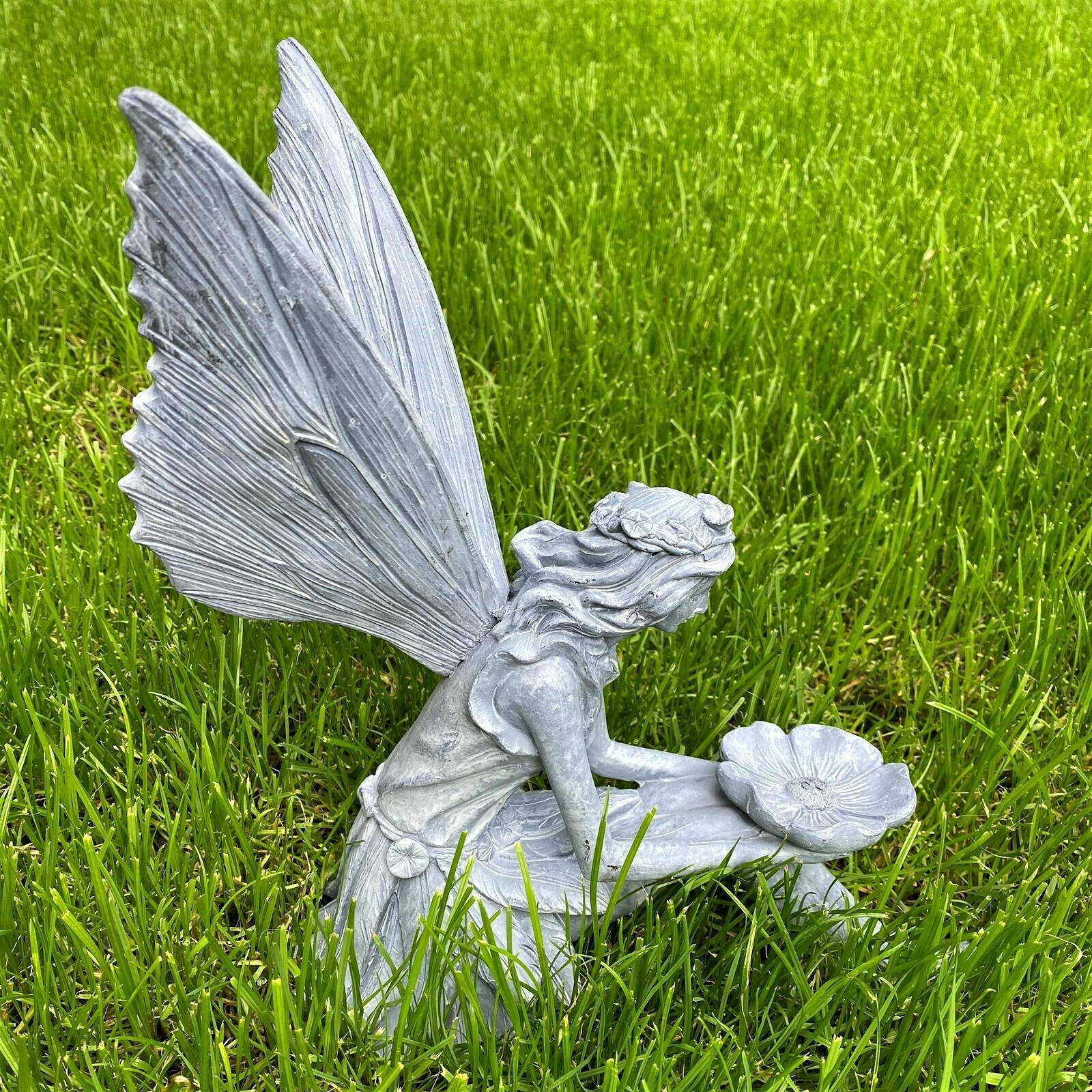 Large Grey Fairy Garden Sculpture 30cm - Image 9