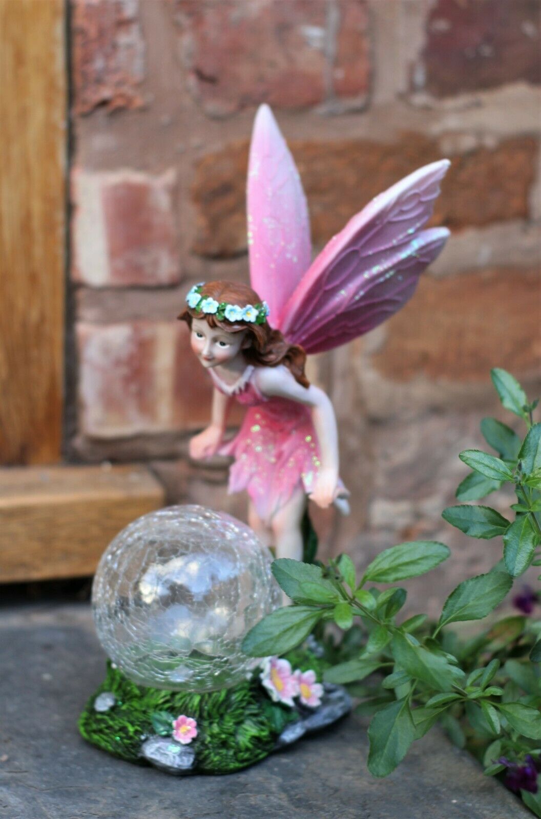 Solar Fairy with a Glass Ball Garden Ornament - Image 10