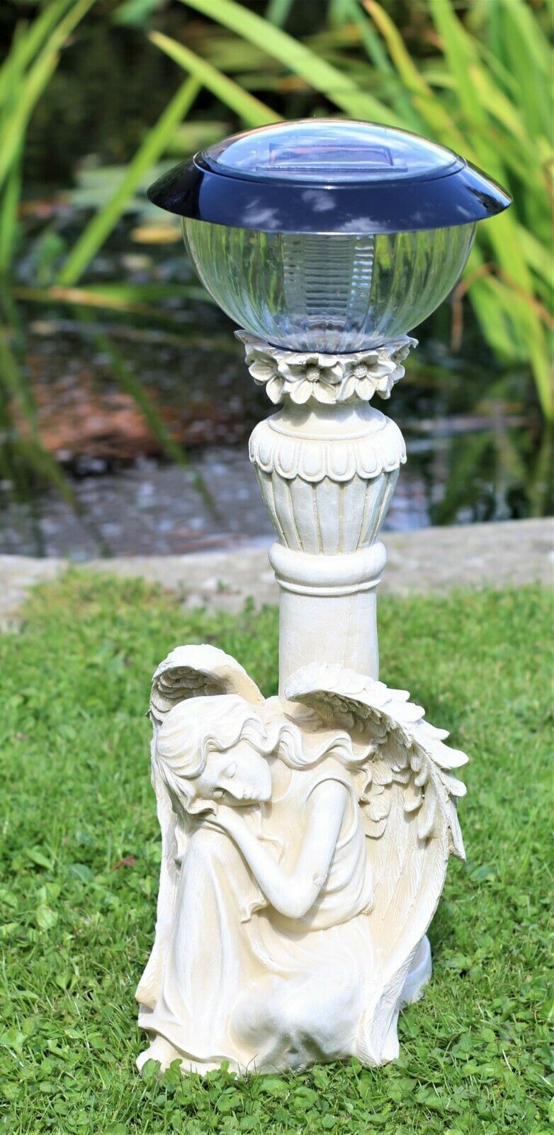 LED Solar Cherub Garden Ornament - Image 4