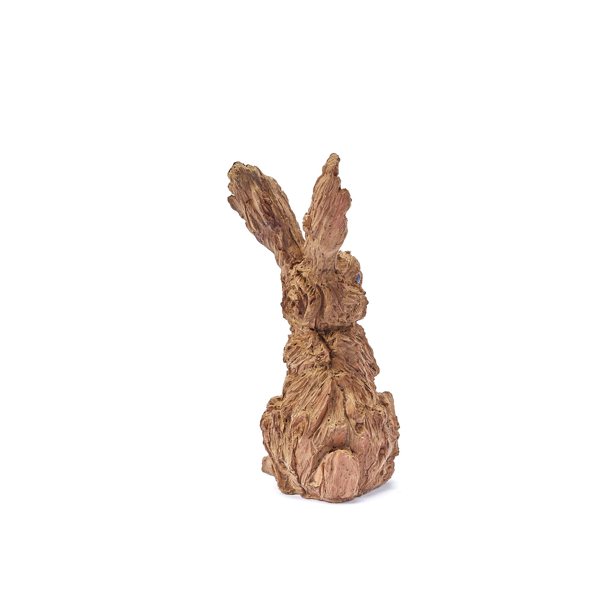 Wild Hare Garden Ornament - Wood Effect - Image 3