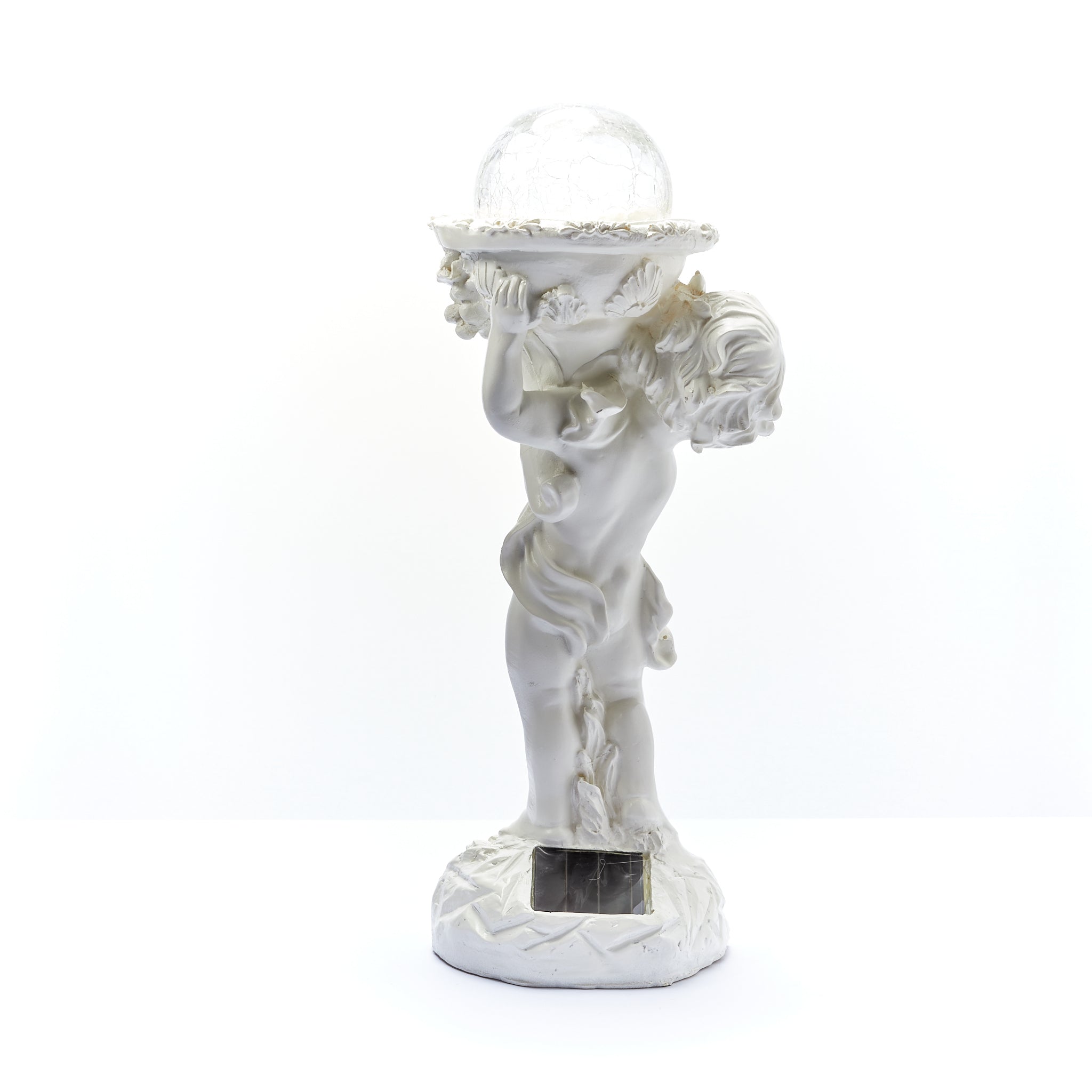 Solar Powered Ornament Cherub Garden Statue - Image 9