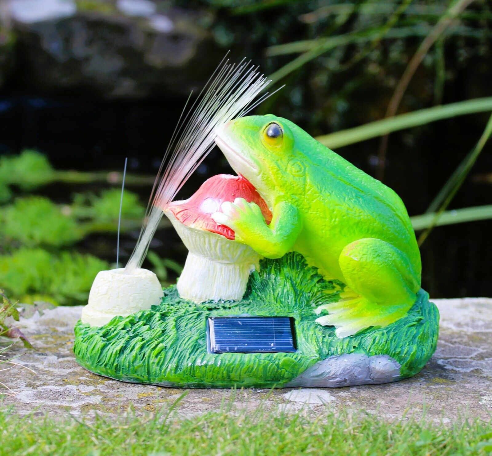 Solar Garden Frog Ornament 15CM - Image 3