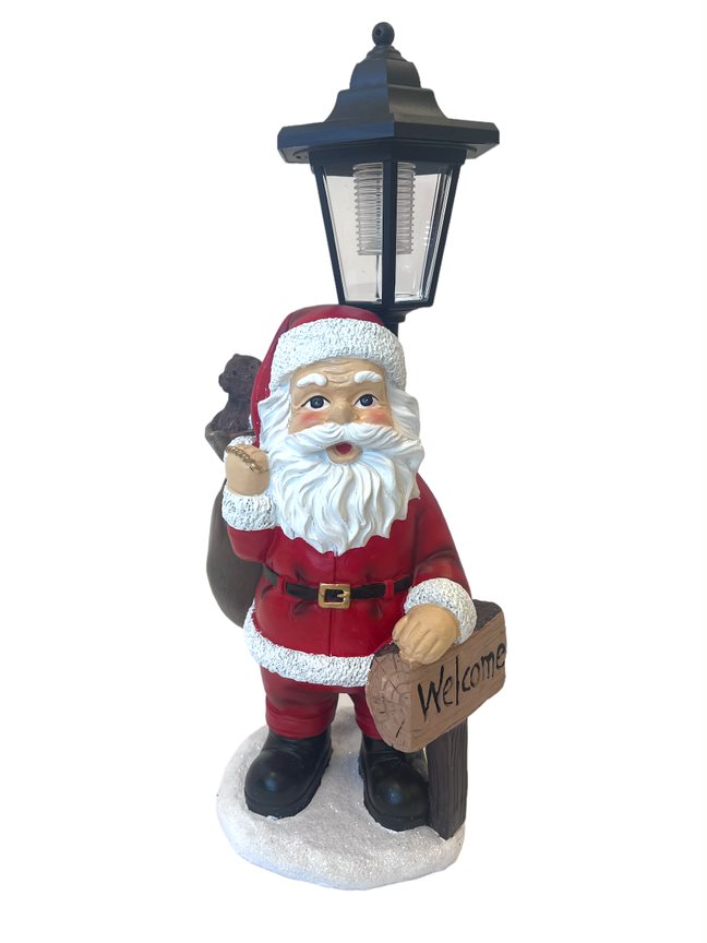 Solar Christmas Santa Claus decoration with Lantern - Image 3