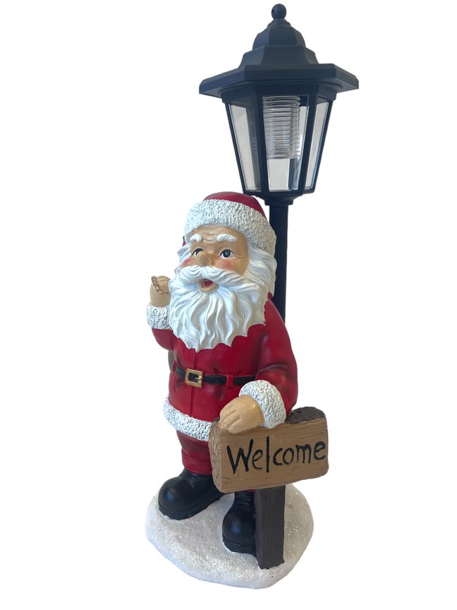 Solar Christmas Santa Claus decoration with Lantern - Image 2