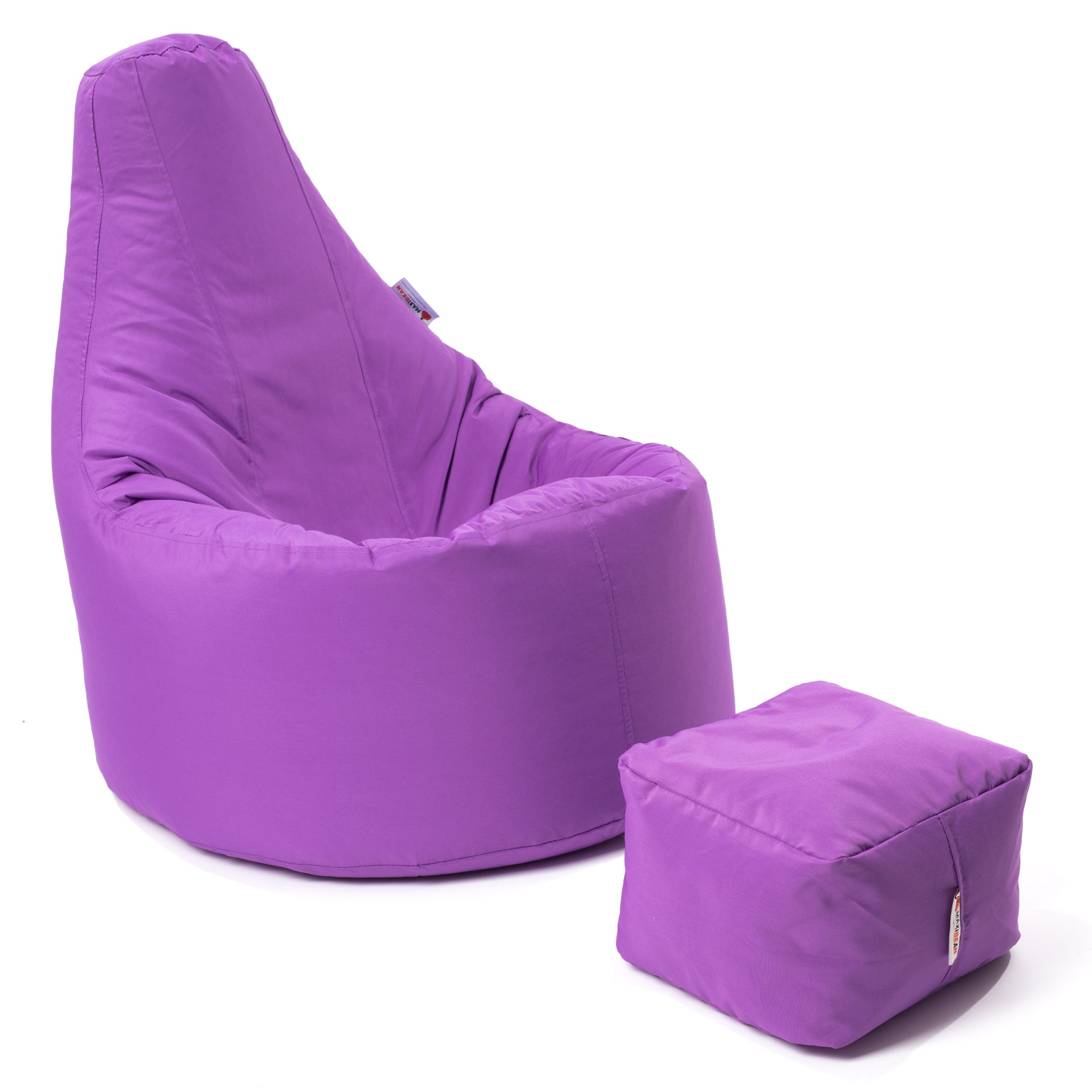 Large Beanbag Chair with Footstool - Image 5
